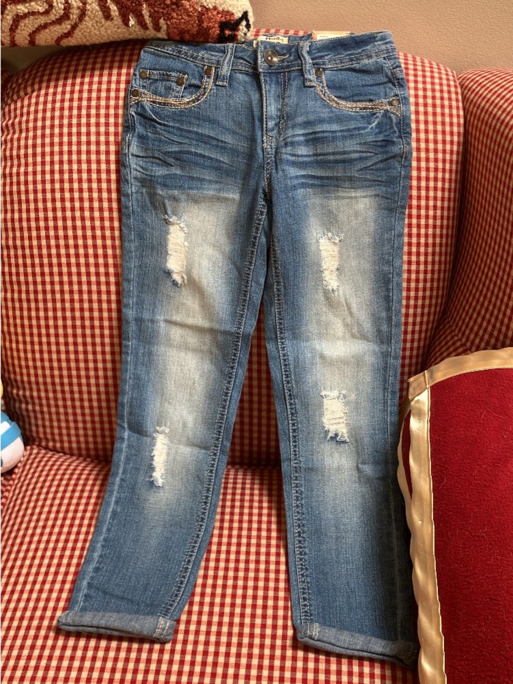NEW WITH TAGS Mudd Girls Denim Jeans size 10 with Adjustable Waistband